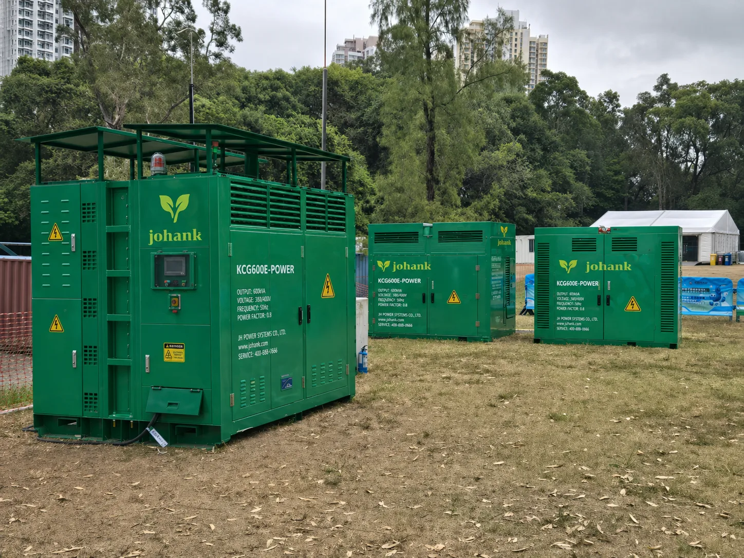 Three ENERGYPACK units deployed in parallel at a Hong Kong site